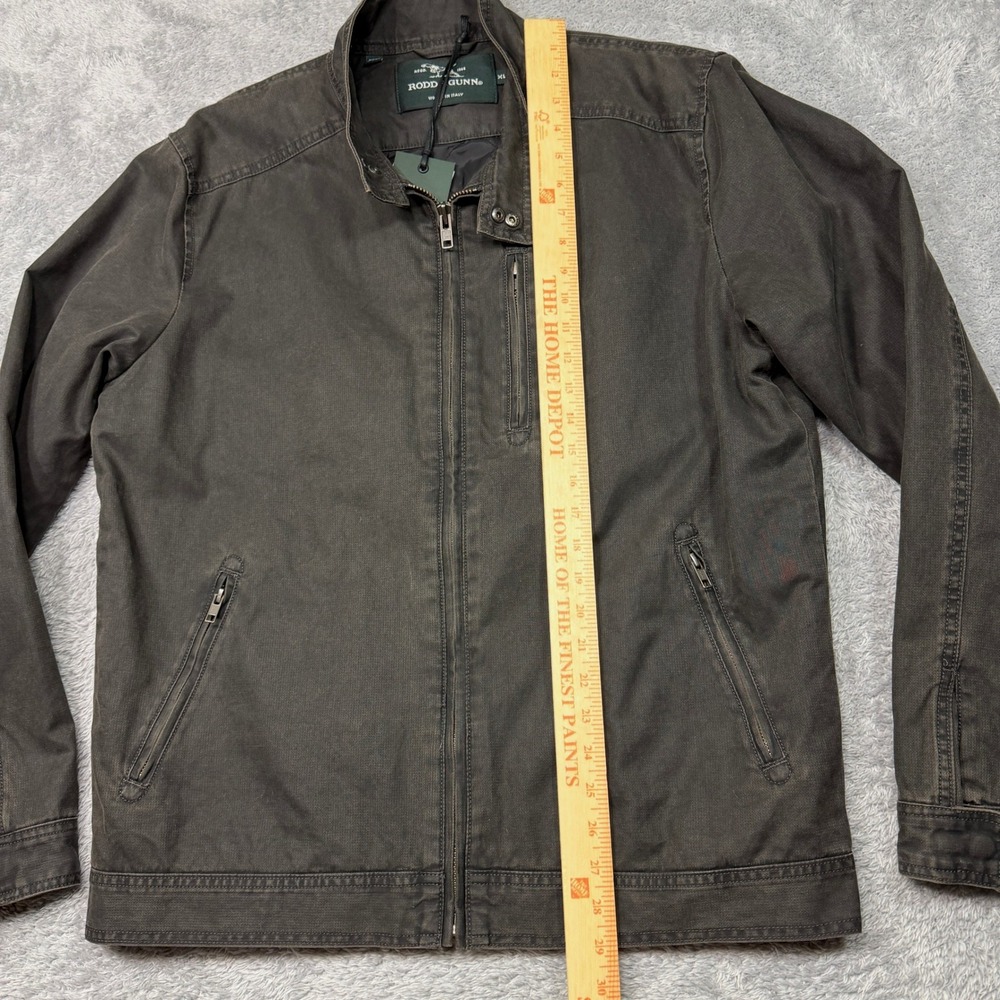 Rodd & Gunn The Jack Jacket Mens XL Gray Brown Bracken Distressed Italian Canvas - Picture 11 of 11